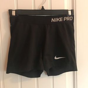 Black Nike Pro shorts, size medium